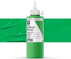 VALLEJO ACRYLIC STUDIO 59: 200 ML. GREEN LIGHT - Al Masam Stationery LLC