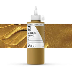 VALLEJO ACRYLIC STUDIO 938:200ML. GOLD - Al Masam Stationery LLC