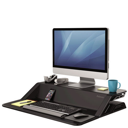 Fellowes Lotus Sit-Stand Workstation - Black - Al Masam Stationery LLC