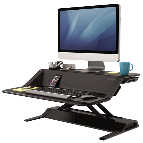Fellowes Lotus Sit-Stand Workstation - Black - Al Masam Stationery LLC