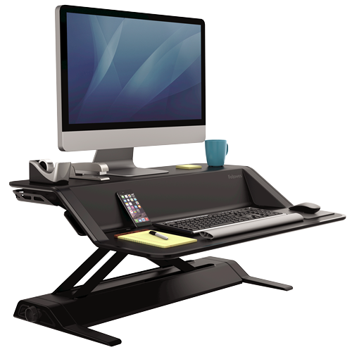 Fellowes Lotus Sit-Stand Workstation - Black - Al Masam Stationery LLC