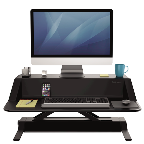 Fellowes Lotus Sit-Stand Workstation - Black - Al Masam Stationery LLC