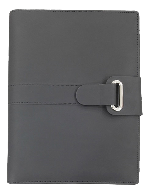 AMS-RM-200-F-62 - BLACK Soft feel PU Leather Organizer - Al Masam Stationery LLC