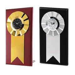 AMS- TC 666 AWARDE Metal Awards Wooden Award Clock Gold - Al Masam Stationery LLC