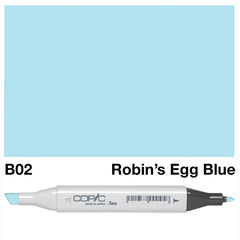 Create beautiful and detailed illustrations with the COPIC SKETCH MARKER B02 in Robin Egg Blue. This high-quality, alcohol-based marker provides smooth and consistent lines that won't smudge or bleed. Perfect for artists and designers, the Robin Egg Blue color adds a touch of vibrancy and freshness to any artwork.