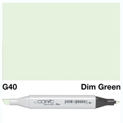 The COPIC SKETCH MARKER G 40 DIM GREEN offers rich, vibrant color to bring your artwork to life. With its dual-ended design, this marker allows for smooth blending and precise detailing. Made with high-quality materials, it is perfect for professional artists and beginners alike.