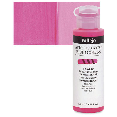 VALLEJO Fluid Acrylic 810-100ML. Fluorescent Pink - Al Masam Stationery LLC