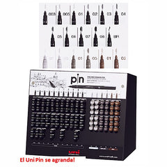 Uni Pin 200 Fine Line Display of 114 Pcs Asst sizes and colors - Al Masam Stationery LLC