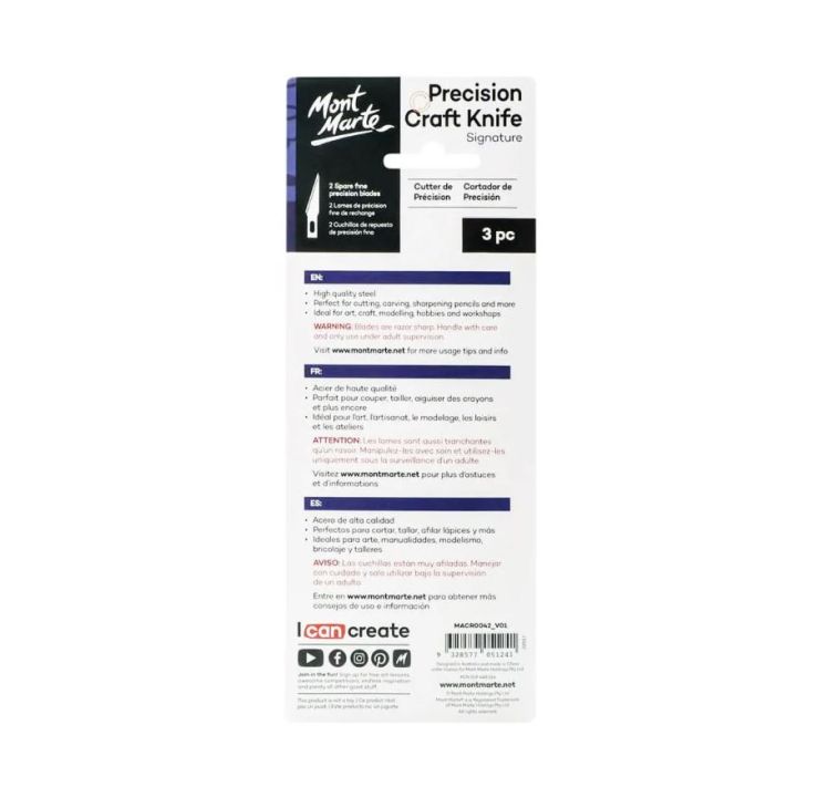 Mont Marte Precision Craft Knife 3pc Secondary image
