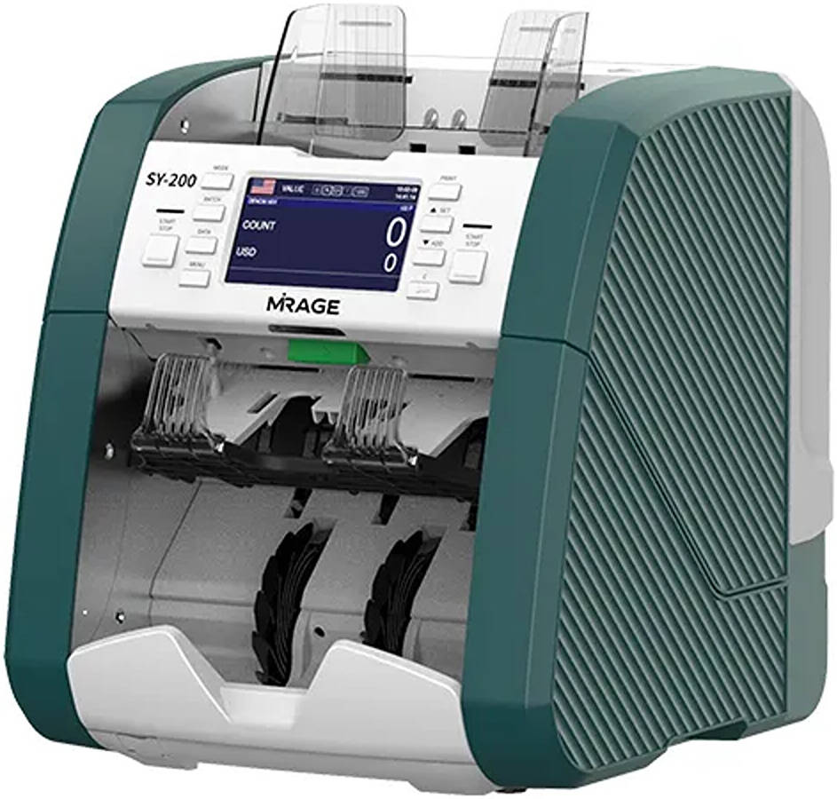 MIRAGE SY200 Heavy Duty CIS Banknote Counter – 20 Currency Support