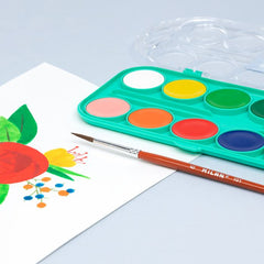 Opaque watercolour tablets 30 mm with brush - Al Masam Stationery LLC