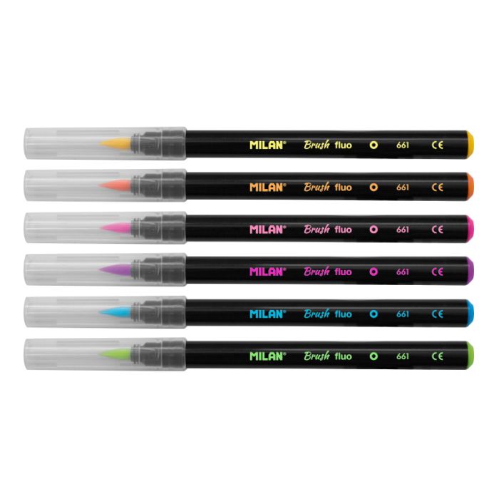 Brush tip fibrepens Fluo colours