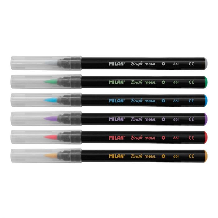 Brush tip fibrepens metallic colours Secondary image