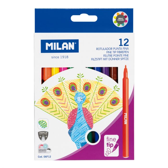 Fine tip fibrepens - (06F12) - (12 Pcs) - Al Masam Stationery LLC Main image
