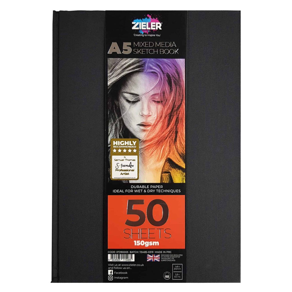 Zeiler HARDBACK MIXED  MEDIA CASE BOUND SKETCHBOOK-A5