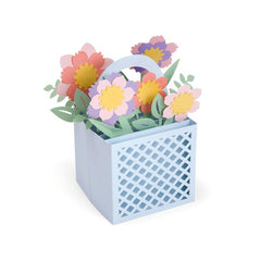 Thinlits Die Set 12PK Card in a Box Flower Basket by Lynda