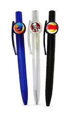 AMS-090 - Plastic pens with 2 side logo option - Al Masam Stationery LLC