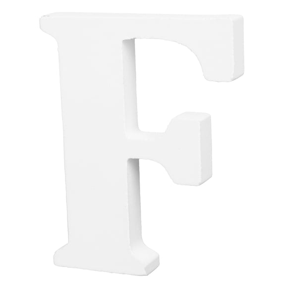 White Wooden Letter F for Crafts & DIY Decoration