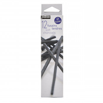PEBEO CHARCOALS BOX OF 12 5-6 MM - Al Masam Stationery LLC