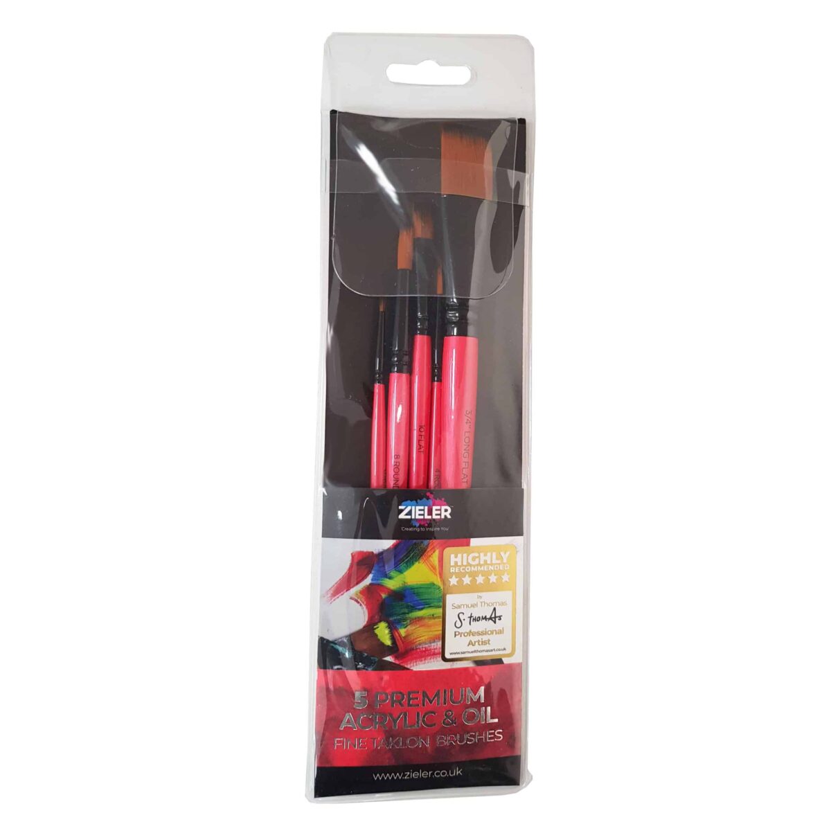 Zeiler PREMIUM BRUSHES(PACKOF5)-ACRYLIC OIL