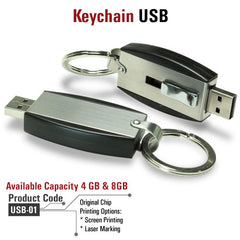 Metal keychain USBs - Model 3 - Al Masam Stationery LLC