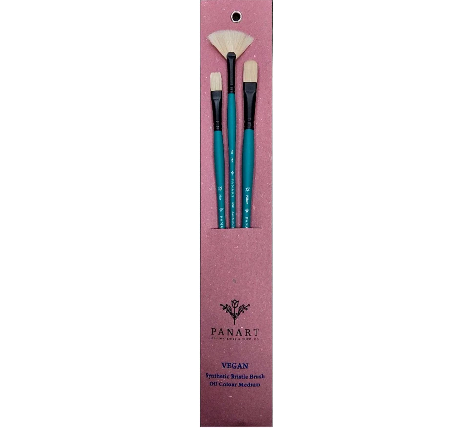 PANART VEGAN SYNTHETIC BRISTLE LH BRUSH R-10 F-4,8,10 FB-12 AG-8,12 - Al Masam Stationery LLC Main image