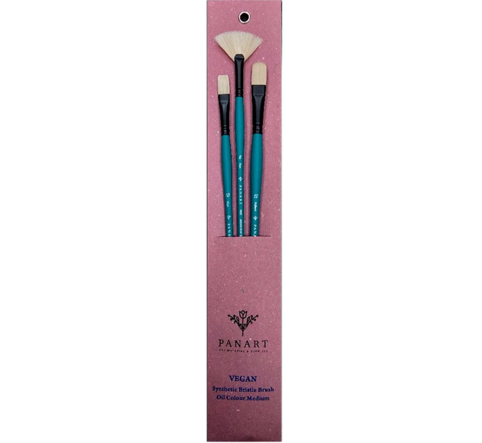 PANART VEGAN SYNTHETIC BRISTLE LH BRUSH R-10 F-4,8,10 FB-12 AG-8,12 - Al Masam Stationery LLC