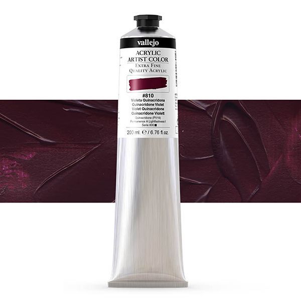 VALLEJO ACRYLIC ARTIST 810: 200 ML. QUINACRIDONE VIOLET - Al Masam Stationery LLC