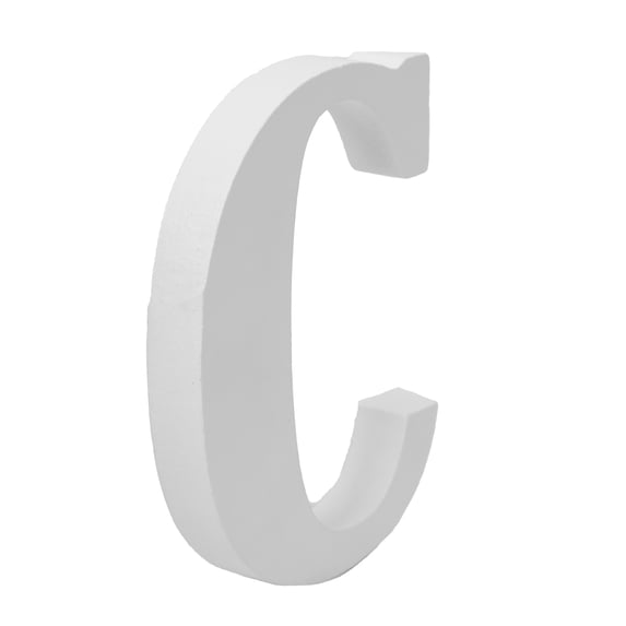 White Wooden Letter C for Crafts & DIY Decoration