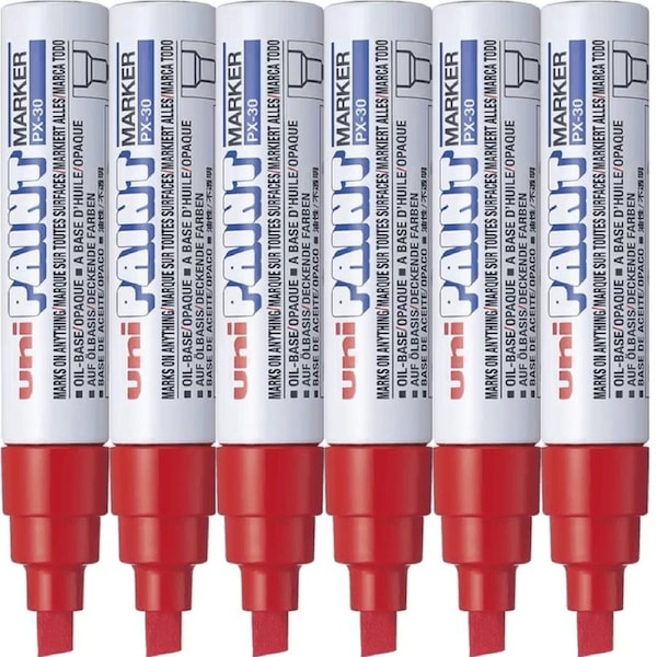 Uni PX30 Paint Marker Chisel tip Red - Al Masam Stationery LLC