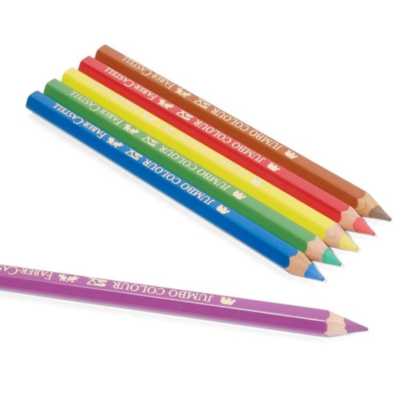 FABER-CASTELL Jumbo Color Pencils 6 Color - Al Masam Stationery LLC