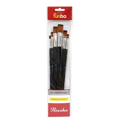 Funbo Brush Multi Purpose Short Flat Set 2,4,6,8,12,14 - Al Masam Stationery LLC