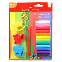 FABER-CASTELL 12 Modelling Clay 150 GM Blister with Jigsaw Tools