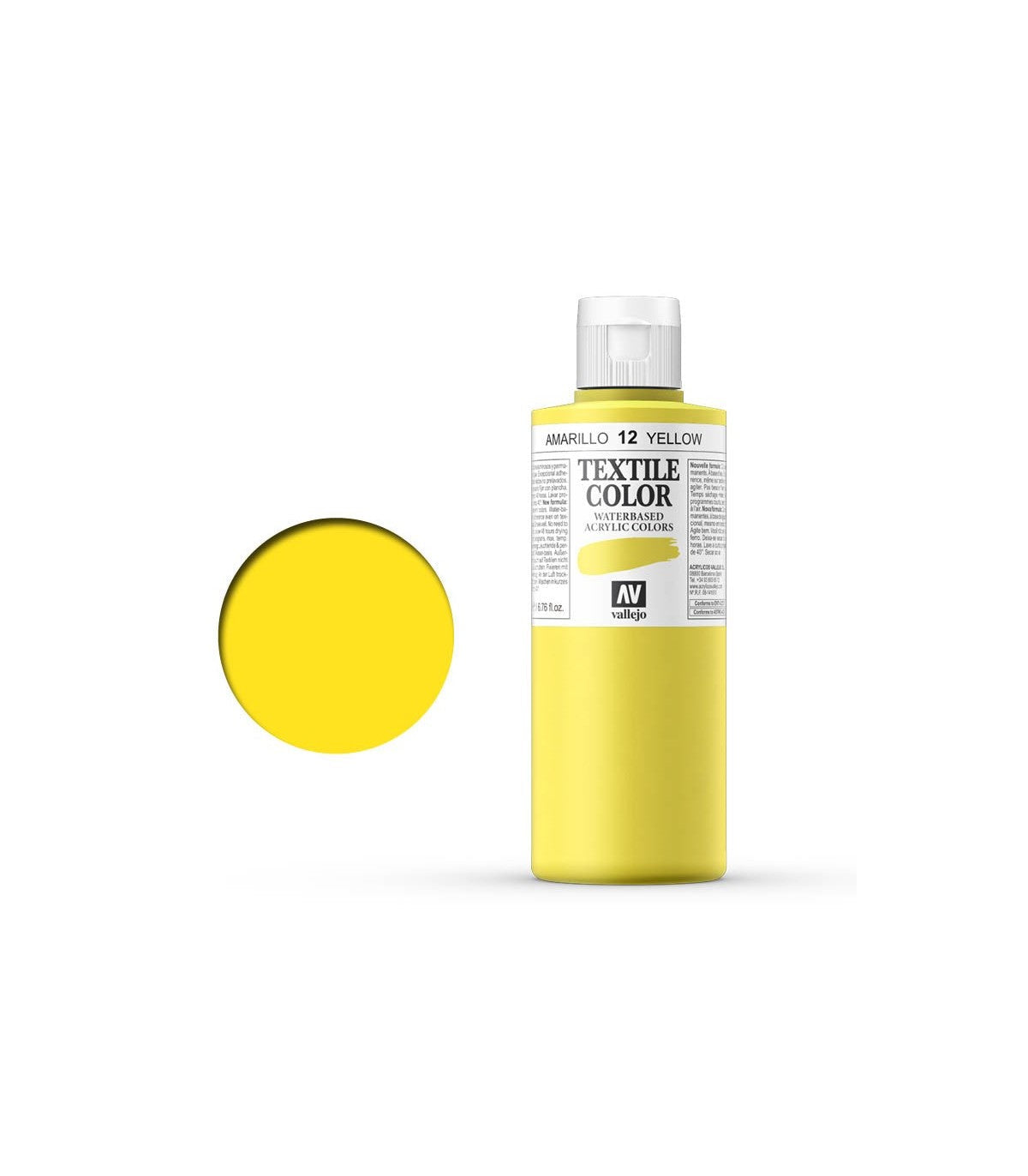 TEXTILE COLOR 12: 200 ML. YELLOW