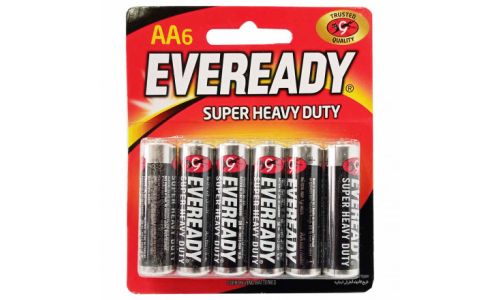 Eveready 1215 BP6 Super Heavy Duty AA Battery - Al Masam Stationery LLC Main image