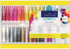 FABER-CASTELL Water sol.crayons Gelatos 33ct Gift set - Al Masam Stationery LLC