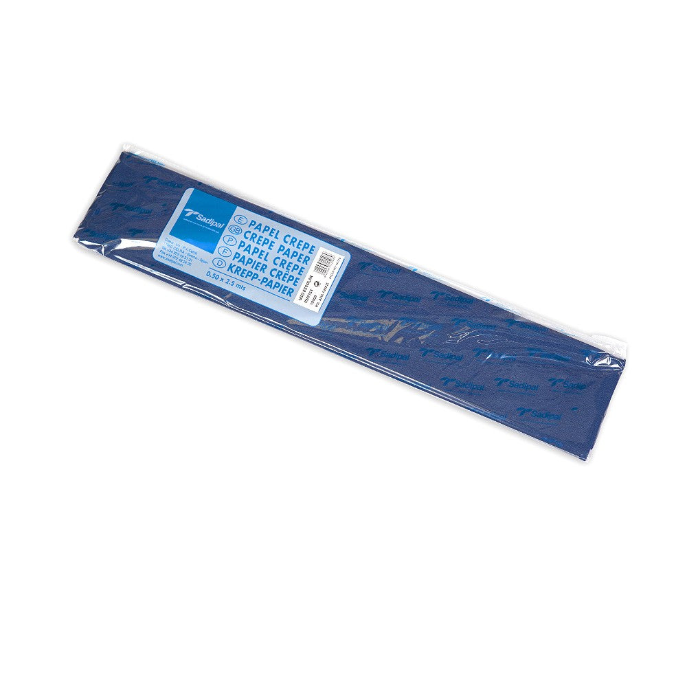 SADIPAL Crepe Paper Roll-32GMS-0.5x2.5m-Blue Dark - Al Masam Stationery LLC