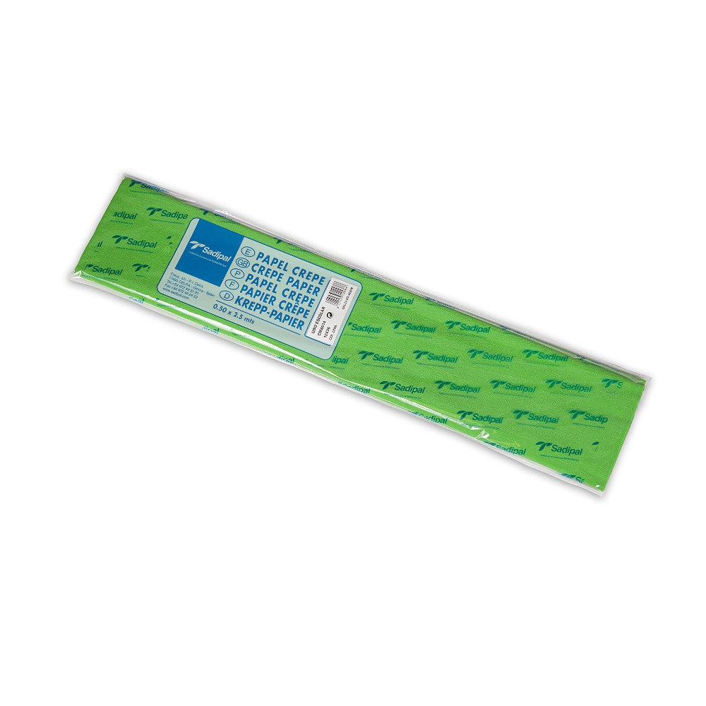 SADIPAL Crepe Paper Roll-32GMS-0.5x2.5m-Green Lime - Al Masam Stationery LLC