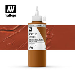 Vallejo Acrylic Studio 9: 200 Ml. Orange Iron Oxide