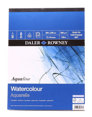 Daler Rowney Aquafine Watercolour Paper Pad Not Surface 12 x 9 Inch 305 x 229mm - Al Masam Stationery LLC