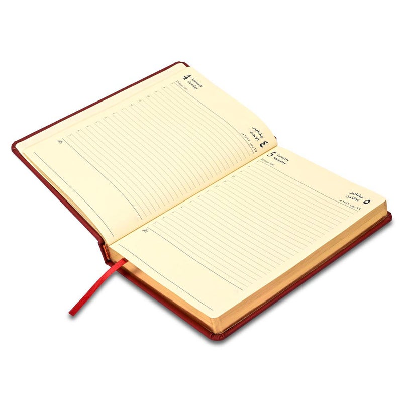 FIS Black A5 PU Gold-Edge 2026 Diary - FSDI19AEG26BK - Al Masam Stationery LLC
