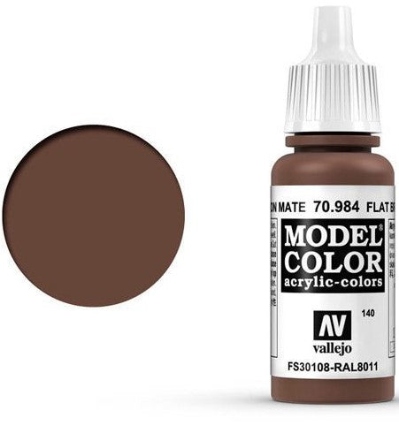 Vallejo 140:MODELCOLOR 984-17ML. FLAT BROWN - Al Masam Stationery LLC
