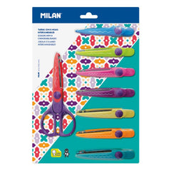 Blister pack zig-zag scissors with 8 interchangeable blades - Al Masam Stationery LLC