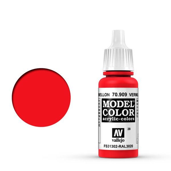 Vallejo 028:MODELCOLOR 909-17ML. VERMILLION - Al Masam Stationery LLC