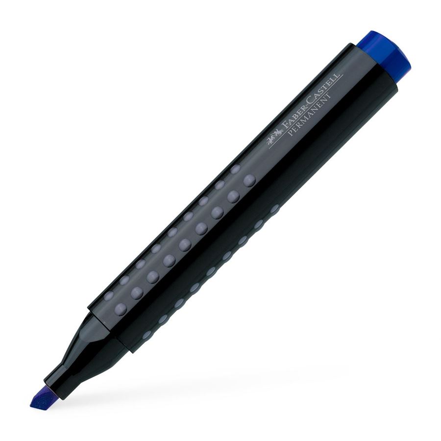 FABER-CASTELL Permanent Marker Blue Chisel Tip - Al Masam Stationery LLC