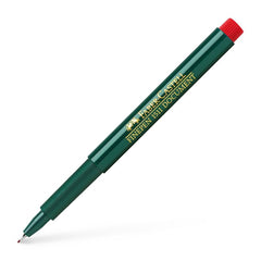 FABER-CASTELL Multimark Super Fine S Permanent 0.4mm Pkt of 10pc Red - Al Masam Stationery LLC