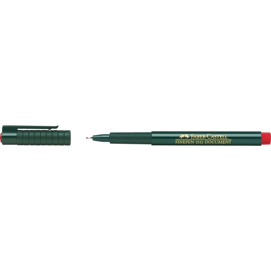 FABER-CASTELL Multimark Super Fine S Permanent 0.4mm Pkt of 10pc Red - Al Masam Stationery LLC