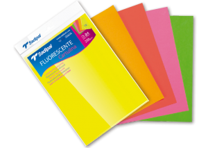 SADIPAL Fluorescent Card Board Colour Sheet-250GMS-Red - Al Masam Stationery LLC