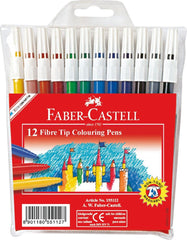 FABER-CASTELL Fibre Tip Pens - (Pack of 12) - Al Masam Stationery LLC