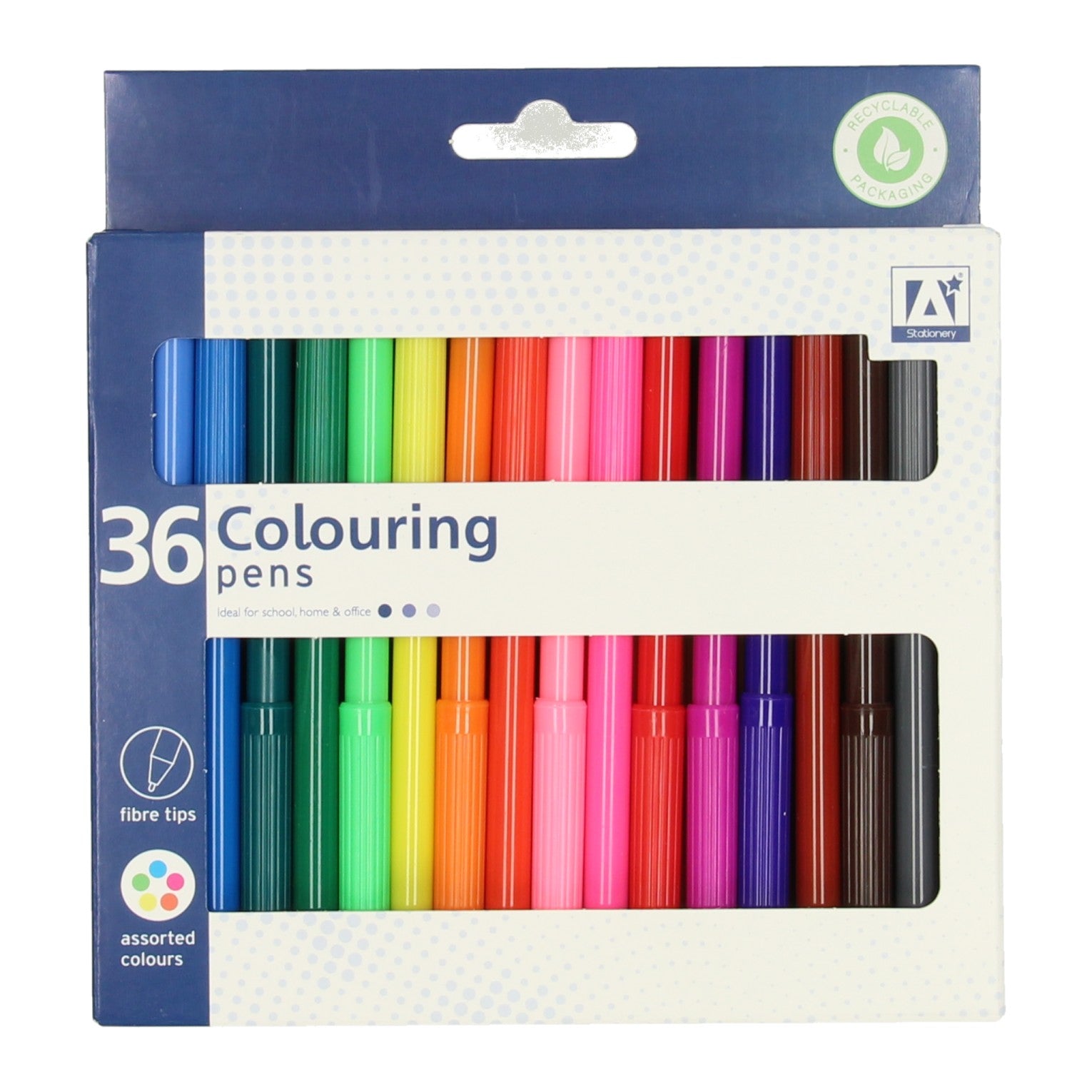 Funbo Conical Felt Tip Pen 36 Pcs Set - Al Masam Stationery LLC Main image